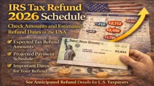 IRS tax refund 2026, 2026 tax refund schedule USA, estimated IRS refund dates, tax refund amounts 2026, IRS refund timeline USA, federal tax refund payments, IRS direct deposit refund, tax season 2026 updates
