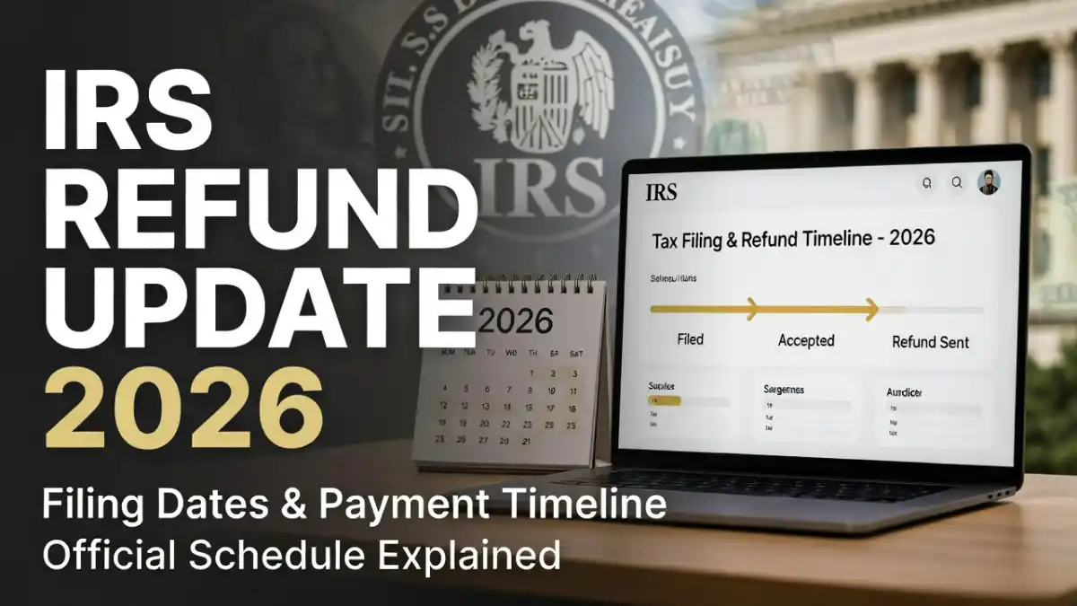 IRS refund 2026 update, IRS tax filing dates 2026, IRS refund schedule, tax refund timeline 2026, IRS payment timeline, federal tax refund, IRS direct deposit, U.S. tax season 2026