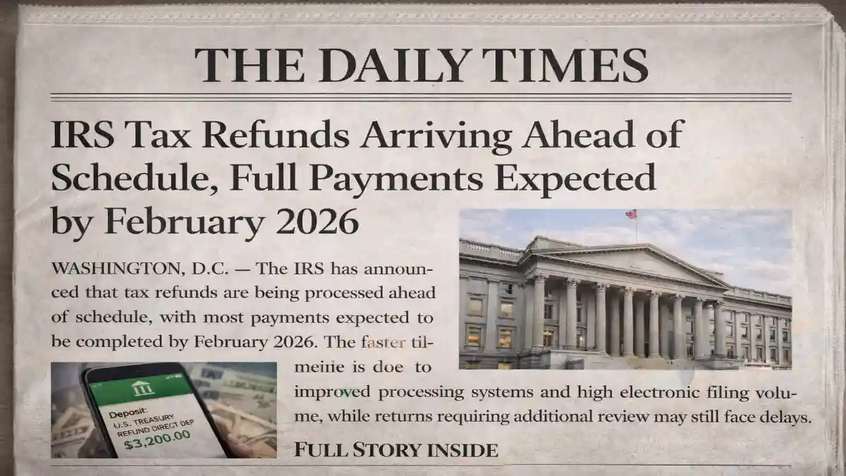 IRS Refund Update 2026, Tax Refund February 2026, IRS Direct Deposit News, Early Tax Refunds 2026, Federal Tax Refund Timeline, IRS Payment Schedule 2026, Where’s My Refund Update
