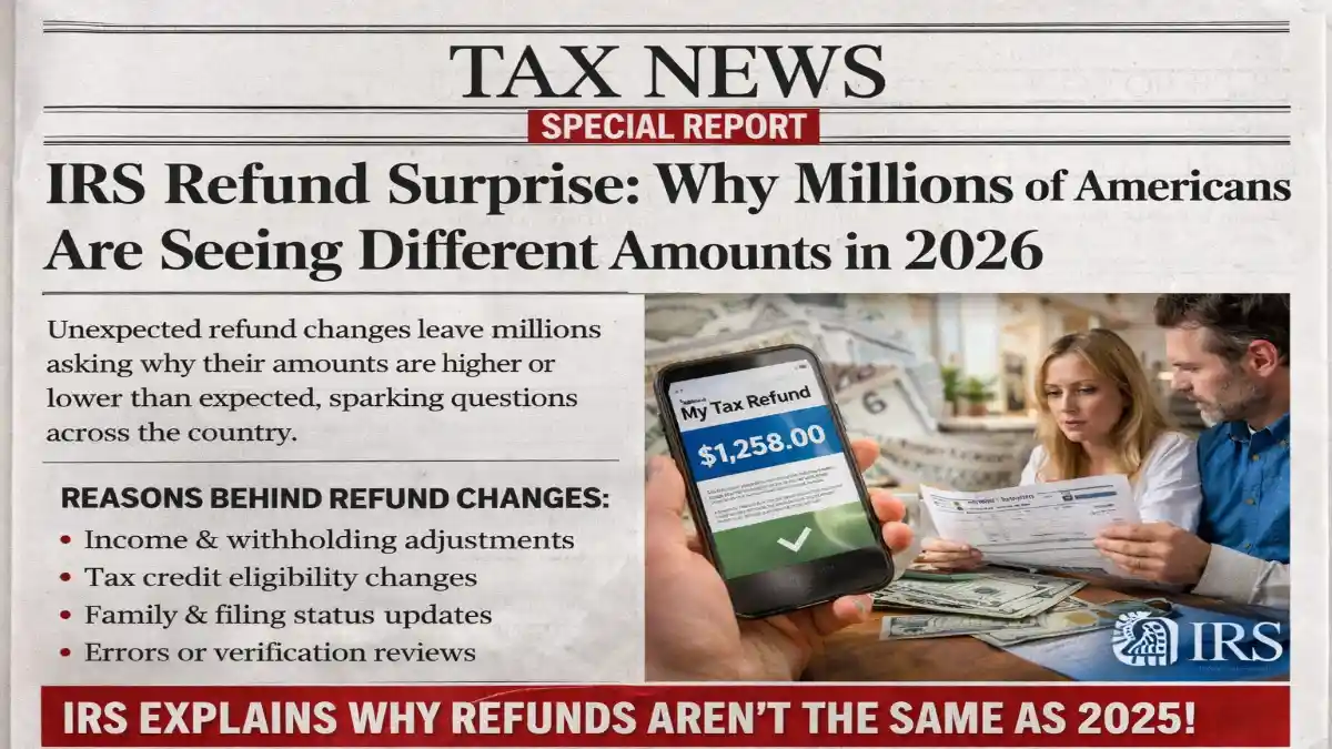 IRS refund surprise 2026, why IRS refunds are different this year, IRS refund amount changes explained, IRS refund differences 2026 USA, IRS refund update millions Americans, IRS tax refund lower or higher 2026, IRS refund calculation changes, IRS refund adjustments explained, IRS refund processing update 2026, IRS tax season refund surprises, IRS refund news today USA, IRS refund amounts vary 2026