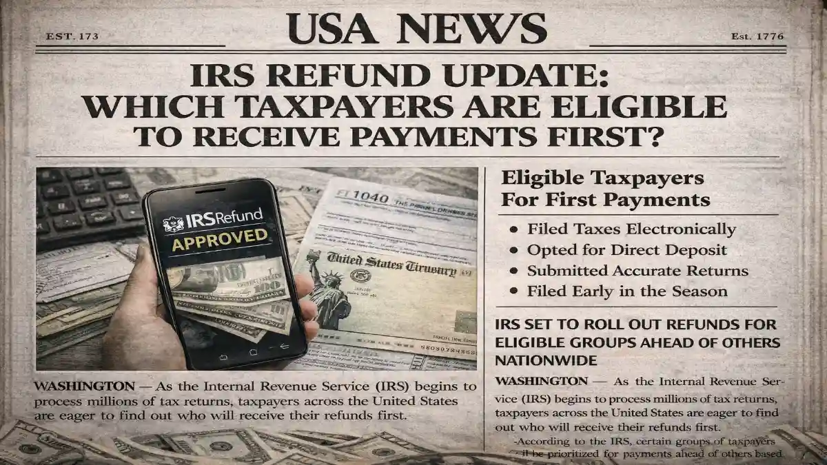 IRS refund eligibility, IRS refund update, who gets IRS refund first, tax refund payments, IRS refund status, federal tax refund, IRS direct deposit, tax season refunds